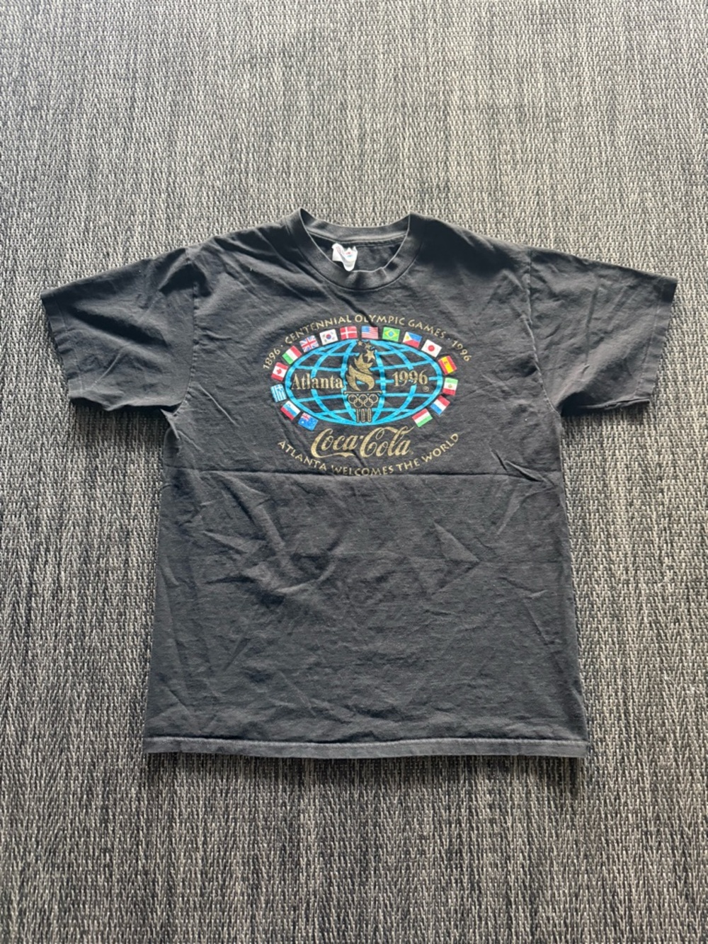 Vtg 1996 Centennial Olympics Atlanta Coca Cola Single Stitch T Shirt Adult 90s